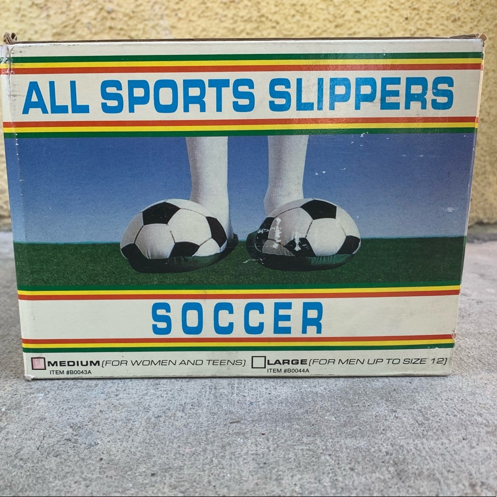 COPY - Dead Stock Vintage Soccer Ball Slippers